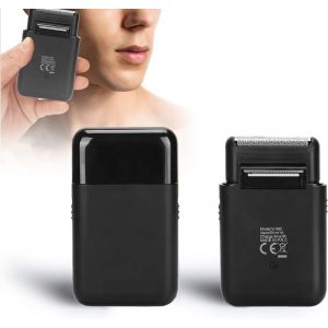 Checarzhn--No1-Rasoir Électrique Pour Hommes, Chargeur Usb Rasoir Électrique Voyage Portable Hommes Feuille Rasoir Tondeuse À Barbe (Noir) - Neuf