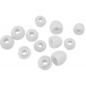 KAL-Écouteurs De Remplacement En Silicone 6 Paires (Ensemble De 12 Pièces). S/M/L, Blanc - Neuf