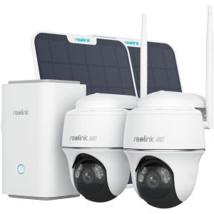 4K 360° Ptz Camera Surveillance Wifi Exterieure Sans Fil Kit, Camera Solaire Wifi Exterieur, 2,4/5Ghz Wifi, Vision Nocturne Couleur, Stockage Local, Homehub+2Xargus Pt Ultra+Panneau Solaire - Neuf