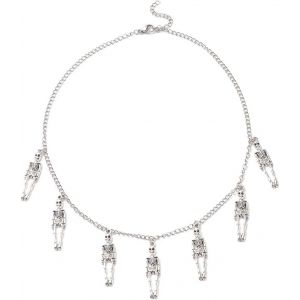 Kal-Collier Femme Gothique En Alliages Avec Pendentif Squelette Bijoux Tendance Pour Soirées Et Anniversaires - Neuf