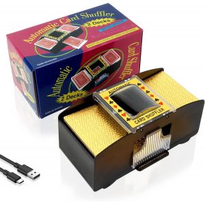 Mdy-Mélangeur De Cartes Automatique 1-2 Ponts, Mélangeur Électrique Usb À Piles, Mélange De Cartes À Jouer À Faible Bruit Pour Uno, Poker, Phase 10, Skip-Bo, Blackjack - Neuf