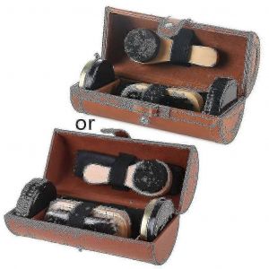 6pcs Kit D'entretien De Cirage De Chaussures Kit De Cirage De Chaussures En Cuir Avec Cirage De Chaussures Brosse À Chaussures A - Neuf