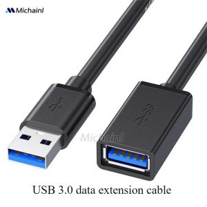 KALPZ-C&acirc;ble D'Extension Usb 0.5/1/2/3/5 M, Cordon De Donn&eacute;es 3.0 Pour Pc, Ordinateur Portable Intelligent, Tv Ssd, Usb M&acirc;le &Agrave; Femelle, Connecteur D'Imprimante Pour Cam&eacute;ra D'Ordinateur,0.5M,Black - Neuf