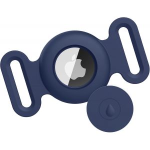 Airtag Étuis Collier pour Chien et Chat,Coque en Silicone Étanche pour Apple AirTag GPS Finder,1pc Housse de AirTag Protection pour Pet Colliers de Compagnie Anti-Perte Porte-clés AirTag.[O15] - Neuf