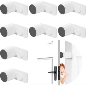 Lot De 8 But&eacute;es De Porte Pour Enfants, Prot&egrave;ge-Doigts Auto-Adh&eacute;sifs, Anti-Claquement De Porte Rotatif, But&eacute;e De S&eacute;curit&eacute; Pour B&eacute;b&eacute;, Protection Contre Le Pincement Des Doigts Pour Enfants - Neuf