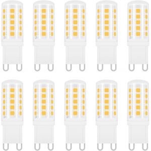 Ampoule G9 Led 4w Blanc Neutre 4000k, 400lm, Équivalent Halogène G9 40w 33w, Ac 220-240v, Led Lampe G9 Neutre Pour Applique De Miroir, Lampe De Table, Non-Dimmable, Lot De 10[Amp741122] - Neuf