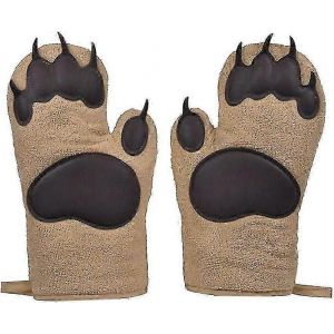cuisine cuisson barbecue épaississant pattes d'ours maniques et gants de cuisine,mitaines de mains d'ours de four,1 paire de 2 - Neuf