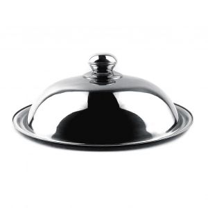 Couvercle De Casserole En Acier Inoxydable Rond Grand Partiellement Transparent Couvercle De Marmite À Soupe En Verre Pour Restaurant À Domicile 30cm / 11.81in - Neuf