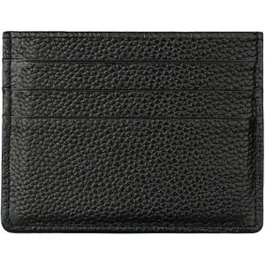 RFID Blocage en Cuir Véritable Unisexe Slim Carte de Crédit en Cas de Titulaire de Débit Portefeuille Manche - Noir - Neuf