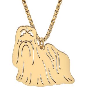 Kal-Collier Acier Inoxydable Avec Pendentif Forme De Chien Race Bijoux Fantaisie Animaux Cadeaux Pour Femmes Filles - Neuf