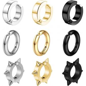 Kal-9 Pcs Ear Cuff Pour Femme, Ear Cuff Boucles D'oreilles Non Piercings, Boucles D'oreilles Femme Earcuff Boucles D'oreilles Sans Trou &Agrave; Clip Pour Cartilage Boucles &Agrave; Clip Hypoallerg&eacute;niques - Neuf