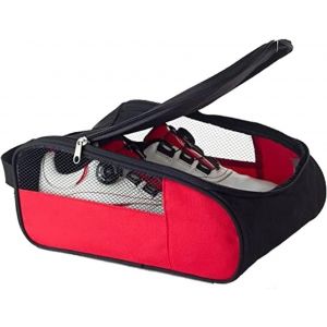 Sac De Chaussures De Golf Pour Hommes/Femmes De Chaussures De Golf, Des Sacs, Des Sacs À Fermeture À Glissière Et Aéré Chaussure De Sport, Sacs De Transport, Sacs De Voyage (Rouge Et Noir) - Neuf