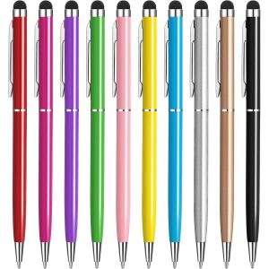 Stylet pour Tablette [10 Couleurs] Stylet Tactile et Stylo &agrave; Bille 2 en 1 pour Tous Les t&eacute;l&eacute;phones Portables,tablettes,iPhone i-Pad Pro Air Mini Smartwatch Samsung Galaxy Microsoft Surface Google - Neuf