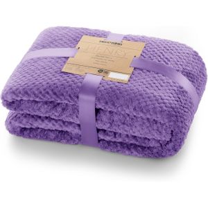 Tianyi-Couverture Polaire 70 X 150 Cm Plaid Doux En Microfibre Pour Lits Canapés Chaises Et Divans Style Scandinave Chaude Légère Et Pour Toutes Les Saisons Violet Henry - Neuf