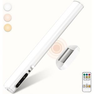 Subzonal-Lumiere Detecteur De Mouvement Interieur, 4000mah Lampe Murale Sans Fil Rechargeable Usb, Reglette Led Cuisine Aimant&eacute;e, Barre Lumi&egrave;re A Pile Pour Placard, Tableau, Armoire, Salle De Bain - Neuf