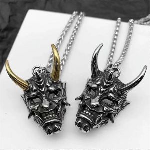 Exquis Gothique Fant&ocirc;me Masque Pendentif Collier Hommes S Classique R&eacute;tro Punk Hip Hop Rock Collier Bijoux Horreur Halloween Cadeau - Neuf