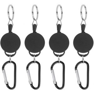 KAL-4 Pièces Porte-Clés Télescopique, Porte-Clés Rétractable Créatif Anti-Vol Porte-Mousqueton En Corde En Nylon Pour Portefeuilles De Téléphones Mobiles - Neuf