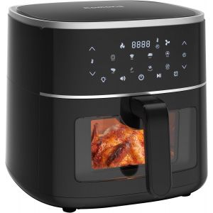 SUBZONAL-Friteuse sans Huile, Capacité XL 6L Air Fryer avec Fenêtre Visible, Friteuse à Air Chaud avec 8 Programmes, Friteuse Electrique avec Température Réglable, Minuterie, Écran tactile LED - Neuf