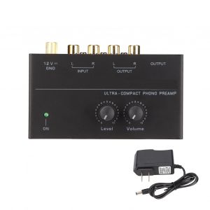 Preampli phono PP500, entree RCa stereo a faible bruit, sortie RCa, bouton de commande, mini-preamplificateur pour tourne-disque, prise americaine 100-240 V - Neuf