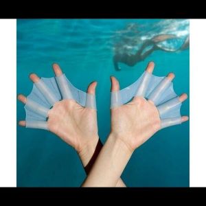 Palmes De Natation Professionnelles - Gants Palmés En Silicone Pour Tous Les Âges, Tailles M, L, S, Bleus Pour Des Performances De Natation Améliorées - Neuf