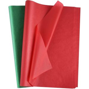 60 Feuilles De Papier De Soie De No&euml;l En Vrac 50 * 35 Cm Papier D'emballage De No&euml;l Rouge Et Vert Pour Bricolage Et Artisanat Sacs-Cadeaux Emballage D&eacute;corations - Neuf