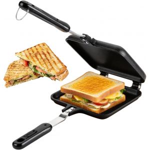 Subzonal-Moule &Agrave; Sandwich Maison, Ridgemonkey Po&ecirc;le &Agrave; Frire Antiadh&eacute;sive Double Face, Gaufrier, Po&ecirc;le &Agrave; Omelette, Po&ecirc;le &Agrave; Rabat Pour G&acirc;teau Toast Sandwich - Neuf