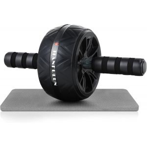 Roue Abdominale - Ab Roller - Appareils De Fitness Pour Abdominaux - Roue Antidérapante Pour Abdominaux - Tapis Pour Genoux - Fitness Trainer Home Abs Workout - Neuf