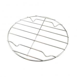 Grille de barbecue en acier inoxydable ¿ Filet rond de 20 cm pour cuisson vapeur de hamburgers, fruits de mer, légumes et plus encore - Neuf