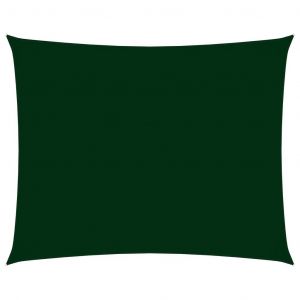 Voile Toile D'ombrage Parasol Tissu Oxford Rectangulaire 3 X 4,5 M Vert Fonc&eacute; Helloshop26 02_0009677 - Neuf