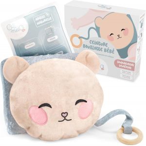 Bouillotte Bébé Anti Colique - Chaud & Froid - Soulage Bobos & Ballonnements - Certifié Ce, Pack D'argile Anneau De Dentition Inclus Ceinture Doudou En Peluche, Nourrisson Et Nouveau-Né - Neuf