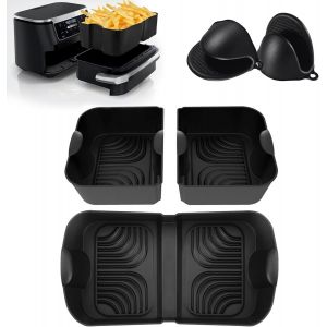 Accessories for Ninja Foodi FlexDrawer Air Fryer AF500EUCP 10.4L Silicone Fryer Mould Reusable Foldable Silicone Mainc Tongs for Ninja Air Fryer AF500EU - Neuf