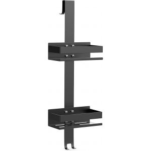 MEVRONISSHOP-Etagere Douche a Suspendre Noir, Etagere Salle de Bain sans Percage, Rangement Douche Acier Inoxydable- Porte gel Douche Salle de Bain,avec 2 Paniers de Douche, Fini Bross&eacute; (68.8 &times; 23 &times; - Neuf