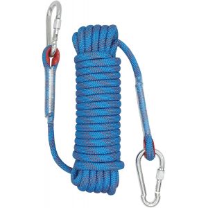 Eryi-Corde D'escalade, 10mm Corde À Usages Multiples, Corde Extérieure Durable Pour Le Camping, La Randonnée, Les Aventures En Plein Air, L'ancrage Des Quais Et Les Projets Familiaux (Bleu, 10m) - Neuf