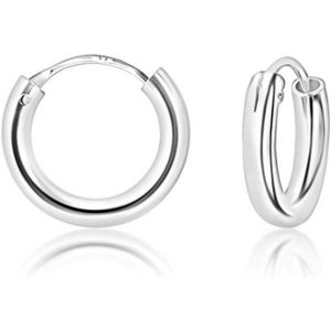 Kal-® Boucle D'oreille Argent - Creoles - Boucles D'oreilles Femme Creole - Anneau Oreille Homme - Creole Homme - Bijoux Creole - Créoles Argent 925 - Épaisseur 2 Mm - Diamètre 10 À 80 Mm - Neuf