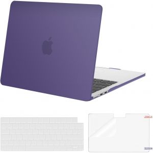 Coque Compatible Avec Macbook Air M4 M3 M2 13 Pouce A3240 A3113 A2681 2022 2023 2024 2025,&Eacute;tui Rigide Housse De Protection Pour Macbook Air 13,6 &Clavier&Protecteur D'&Eacute;cran,Violet Imp&eacute;rial - Neuf