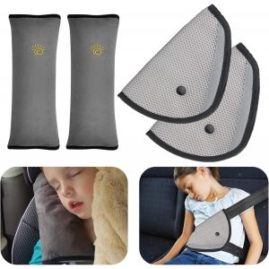 Nouvelhorizonstore-2 Coussin Ceinture S&eacute;curit&eacute; Enfant 2 Ajusteur De Ceinture De S&eacute;curit&eacute; Coussin Voiture Enfant Protege Ceinture De Securite Pour Enfants Auto Sacs &Agrave; Dos Voyages - Neuf