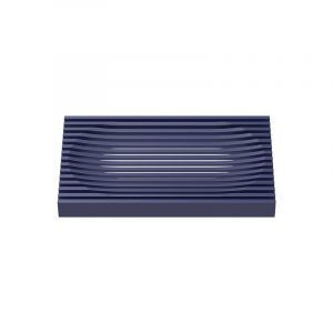 Porte-savon bleu de qualité supérieure avec barre auto-drainante, flexible et durable, facile à nettoyer, pour la douche - Neuf