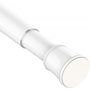 Pôle De Tente À Pression,Tige De Tente De Douche Téléscopique,Sans Perforation Et Vis,Pôle De Tente Cabine De Douche,Porte-Manteaux,60-85cm (1 Pièce),Blanc - Neuf