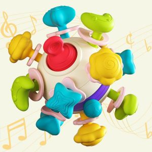 Bebe Balle Pour Naissance 3 Mois,Sensorielle Jeux D&rsquo;Eveil Hochet B&eacute;b&eacute; De D&eacute;veloppement,Cadeau Enfant Gar&ccedil;on Et Fille 3 6 9 12 Mois - Neuf