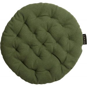 Pepper Elégante Galette De Chaise Rond Ø 37cm,100% Coton,Lavable En Machine,Vert Olive - Neuf