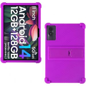 Coque Silicone pour DOOGEE U11/DOOGEE U11 Pro/Blackview Tab 90 WiFi/Blackview Tab9Wifi/Blackview Tab 90 Tablet 11 Zoll, Housse de Protection avec Fonctions de Support, Bleu - Neuf