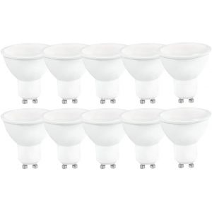 Sjzg-Lot De 10 Ampoules Led À Réflecteur 6 W = 40 W Gu10 460 Lm Lumière Du Jour 6000 K Blanc Froid 120° - Neuf