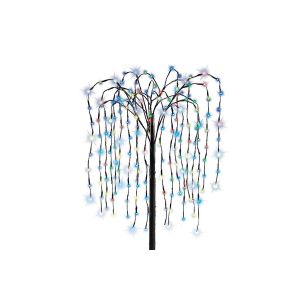 Guirlande Lumineuse Solaire En Forme De Saule Pour La D&eacute;coration De Jardin Ext&eacute;rieur - 20 Branches Avec 10 Led Chacune - Neuf