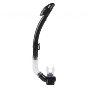 Tuba De Plongée De Natation À Sec Complet De Haute Qualité Avec Embout Buccal En Silicone (Noir) - Neuf