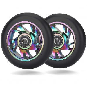 2 Roues De Remplacement De Scooter De 100 Mm Avec Roulement De Trottinette Acrobatique - Neuf