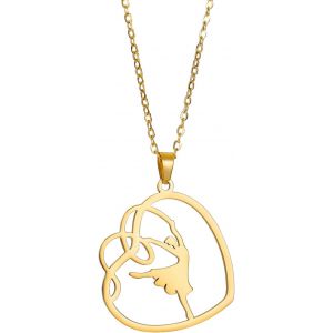 Kal-Collier De Pendentifs De Gymnastique Pour Filles Collier De Pendentifs &Agrave; Breloques En Forme De Coeur Pour Gymnastes Inspirational Fashion Jewelry - Neuf