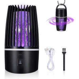 Twq-4000mah Lampe Anti Moustique, 2 En 1 &Eacute;lectrique Anti Moustique, 360 &deg; Uv Piege A Moustique' Rechargeable, Appareil Anti Moustiques Exterieur, Int&eacute;rieur De Terrasse, Jardin, Camping, Pour - Neuf