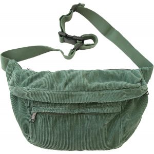 SJZG-Sac Banane Femme Grand Format Tendence, Sac &Agrave; Bandouli&egrave;re R&eacute;glable - Sac Ceinture De Voyage Pour Randonn&eacute;e, Escalade, Festival (Verde) - Neuf