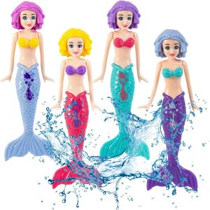 KAL-Jouet Piscine Sir&egrave;ne Jouet De Plong&eacute;e Entra&icirc;nement De Piscine Sous-Marine Torpille De Plong&eacute;e Jouet De Plong&eacute;e Pour Piscine Pour Plong&eacute;e, Natation, D&eacute;coration, 3+, 4 Pi&egrave;ces (Color 1) - Neuf