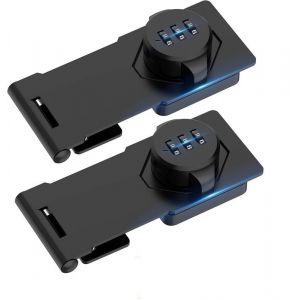 (Noir - Pack De 2) Combinaison De Serrure Armoire, La Porte De L'armoire Serrure &Agrave; Combinaison, De S&eacute;curit&eacute; Verrou Coulissant Pour Les Petites Portes, Des Armoires, Des Portes De Grange, Salle De Bains, Ext&eacute;rieur, Jardin - Neuf